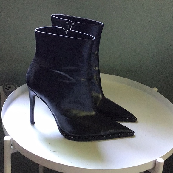 👍🏼 Condition! Zara ⬛️ Rhinestone Ankle 👢 - Picture 2 of 5